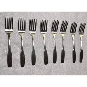 Vintage ONIEDA COMMUNITY Stainless Paul Revere Flatware SALAD FORK 8pcs